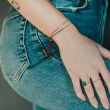 Garnet Carrie Beaded Bracelet