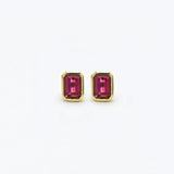 Rhodolite Garnet Zoe Stud Earrings