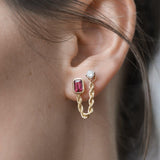 Rhodolite Garnet Zoe Stud Earrings